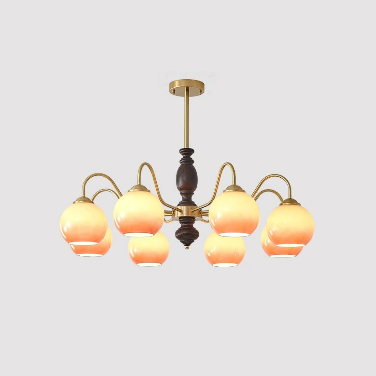 Lustre Boléro en verre et bois – vue 17