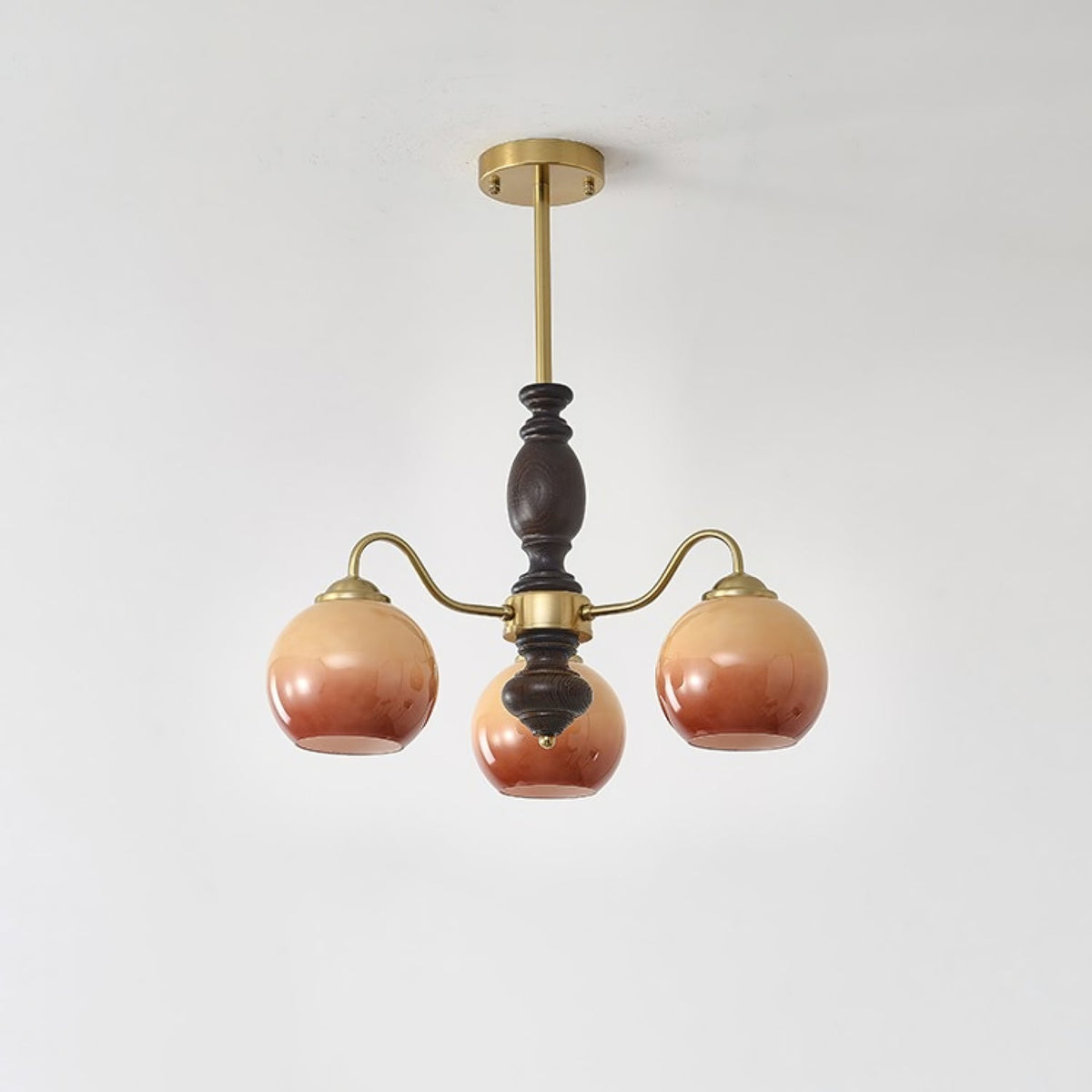 Lustre Boléro en verre et bois – vue 11