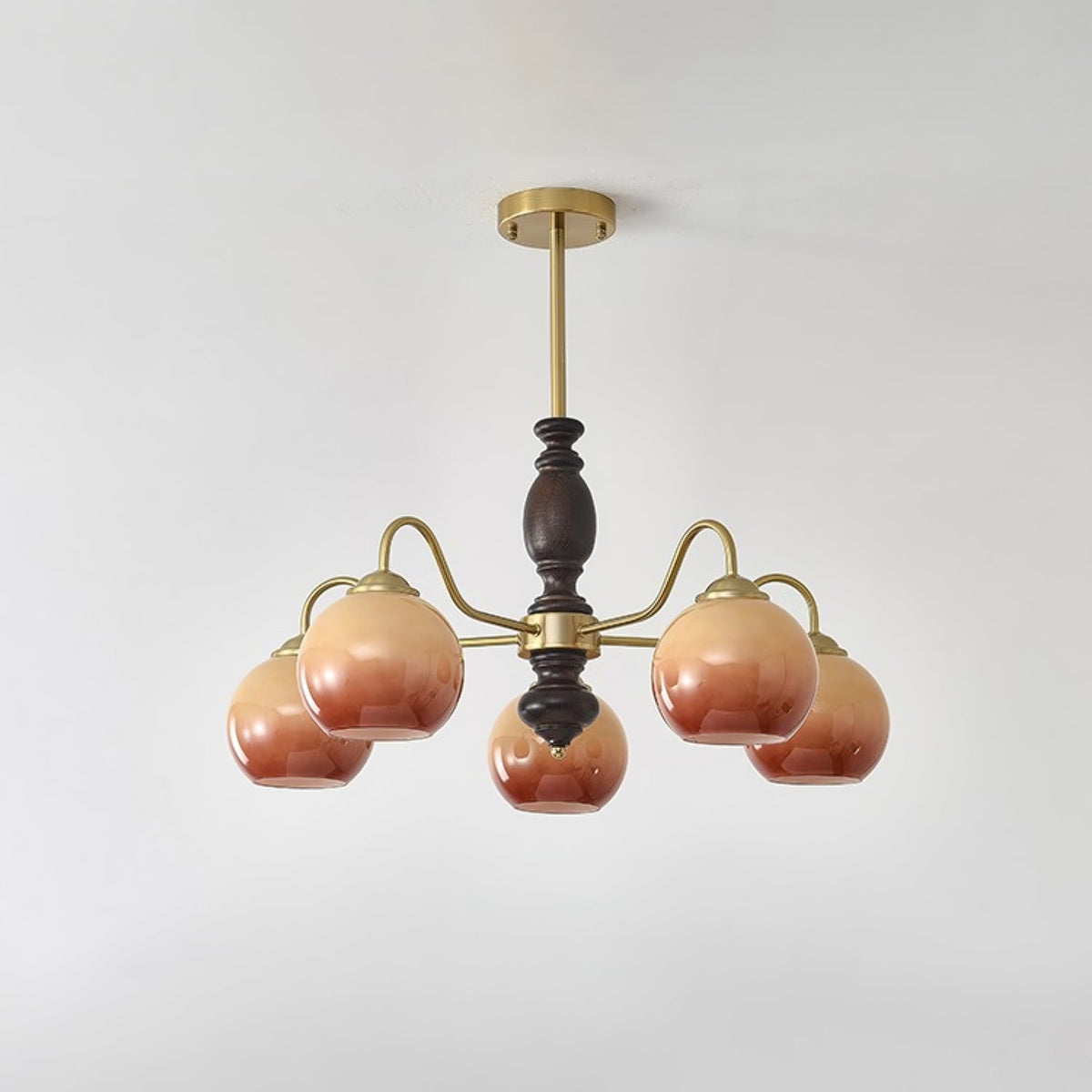 Lustre Boléro en verre et bois – vue 13