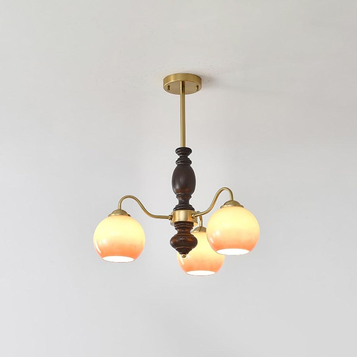 Lustre Boléro en verre et bois – vue 20