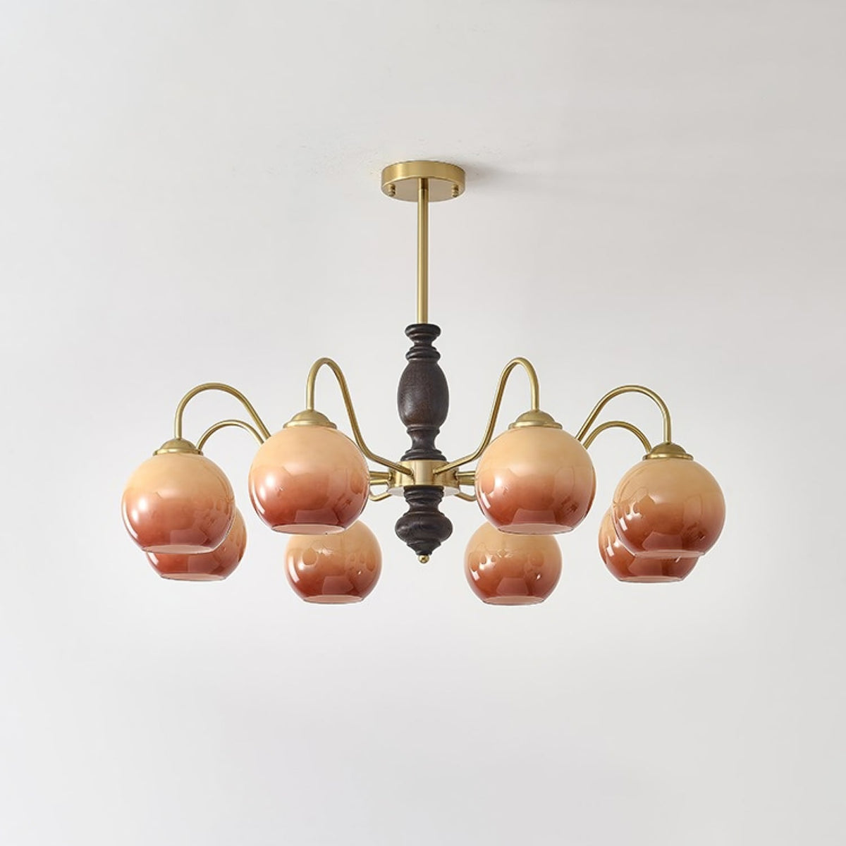 Lustre Boléro en verre et bois – vue 16