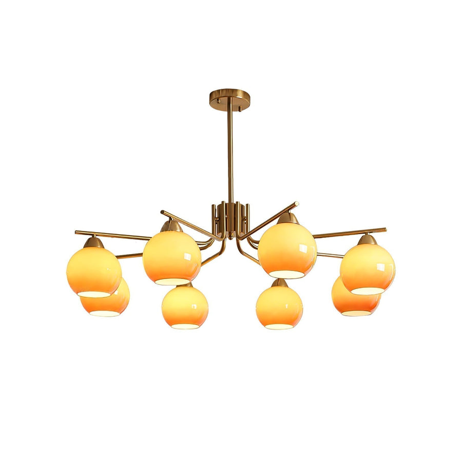 Lustre Sablier en laiton et verre – vue 2