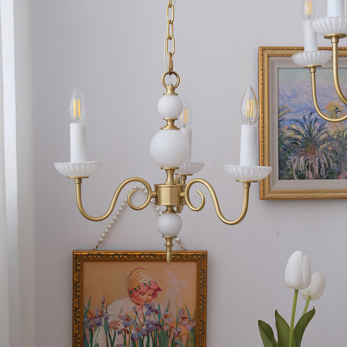Lustre Voilier en verre et laiton – vue 23