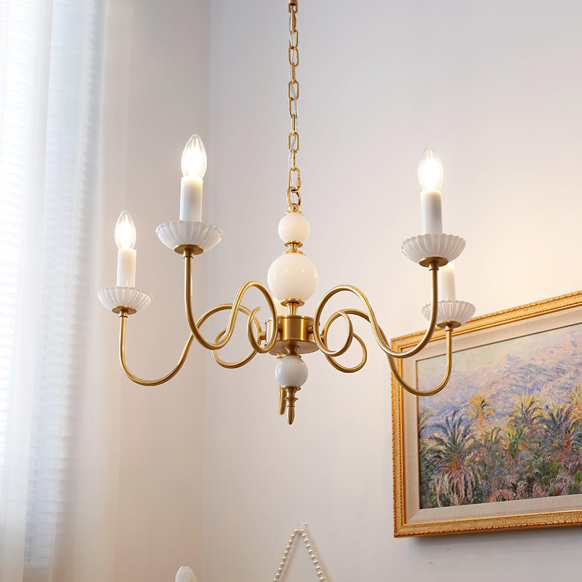 Lustre Voilier en verre et laiton – vue 36