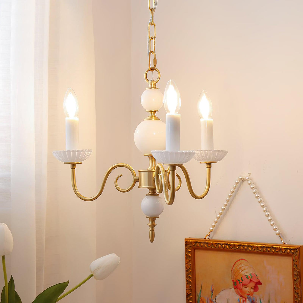 Lustre Voilier en verre et laiton – vue 37