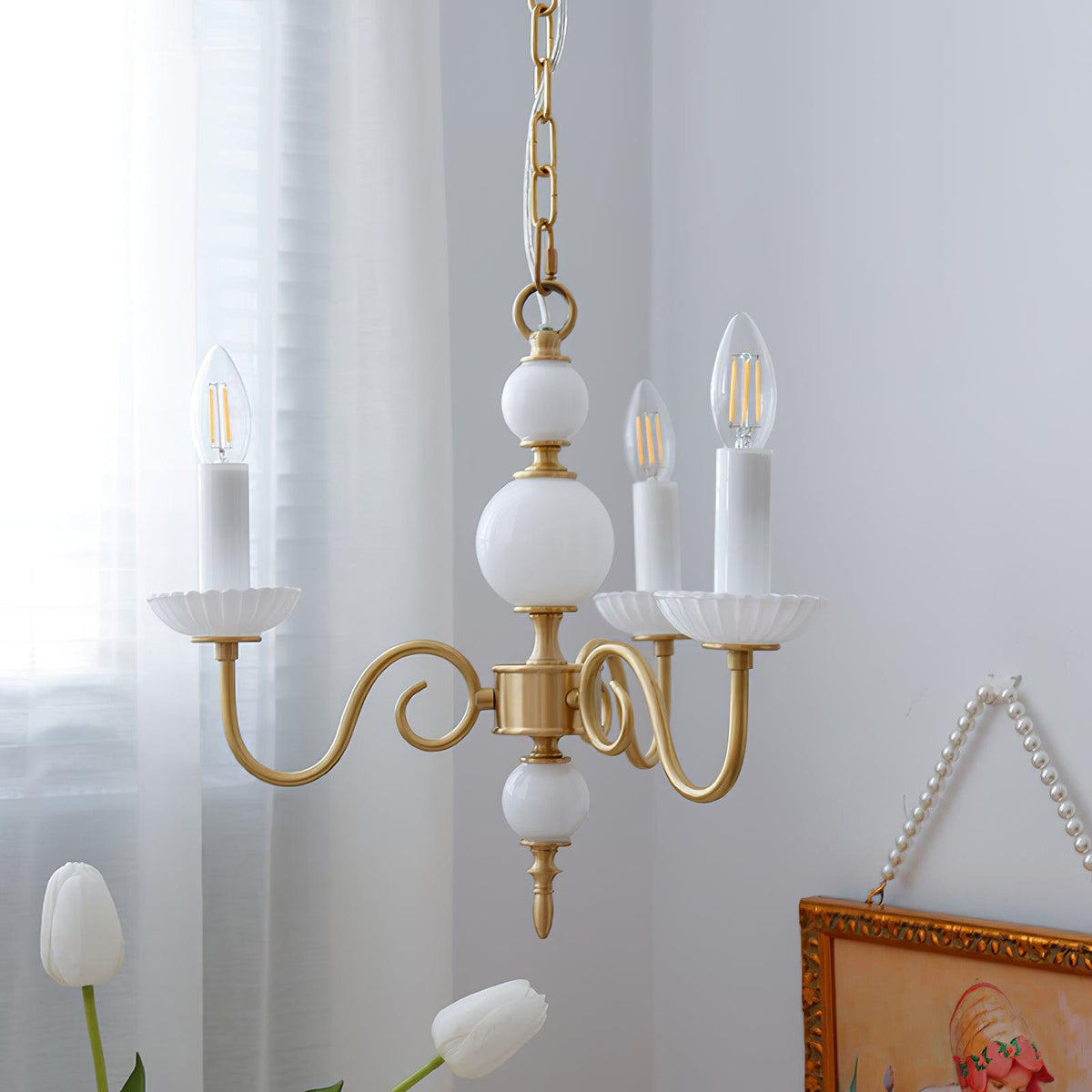 Lustre Voilier en verre et laiton – vue 38