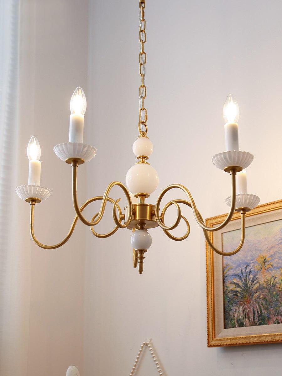 Lustre Voilier en verre et laiton – vue 11