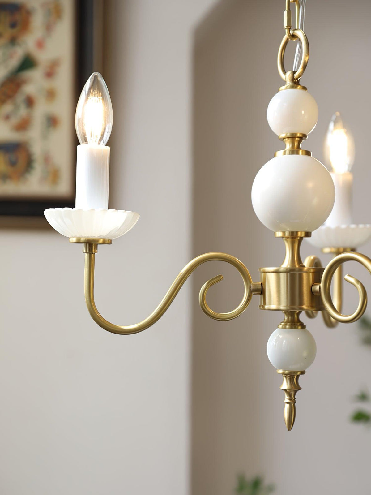 Lustre Voilier en verre et laiton – vue 22