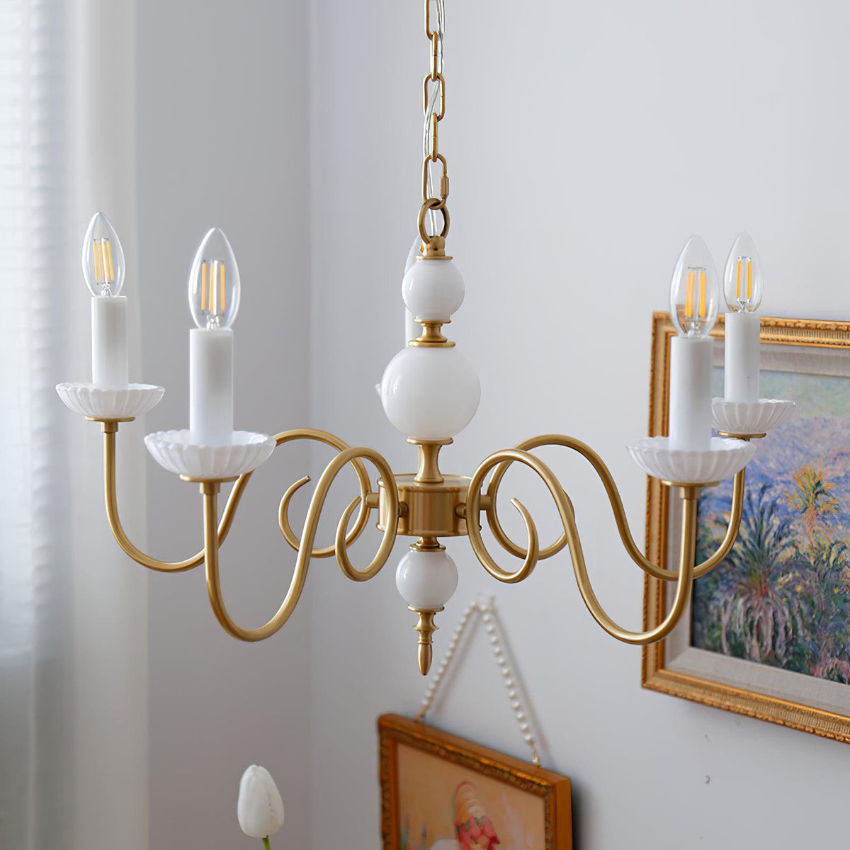 Lustre Voilier en verre et laiton – vue 35