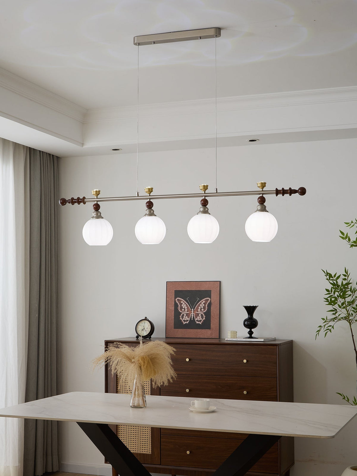Suspension Estuaire en bois et verre – vue 20