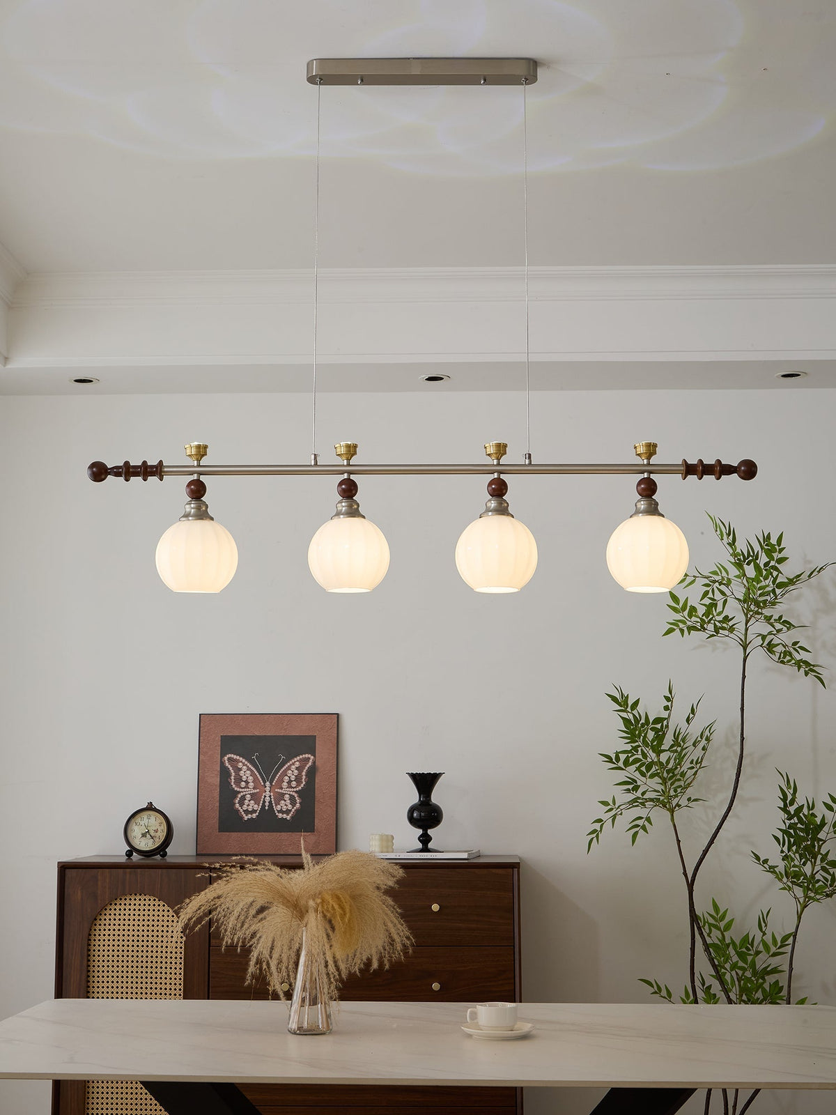 Suspension Estuaire en bois et verre – vue 9