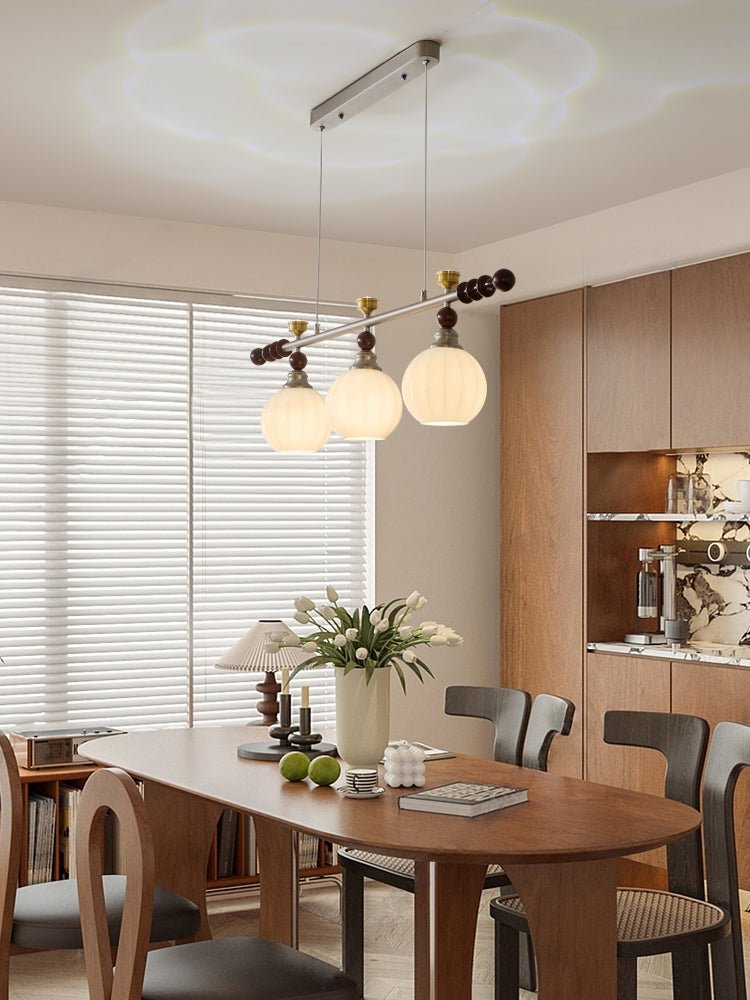 Suspension Estuaire en bois et verre – vue 2
