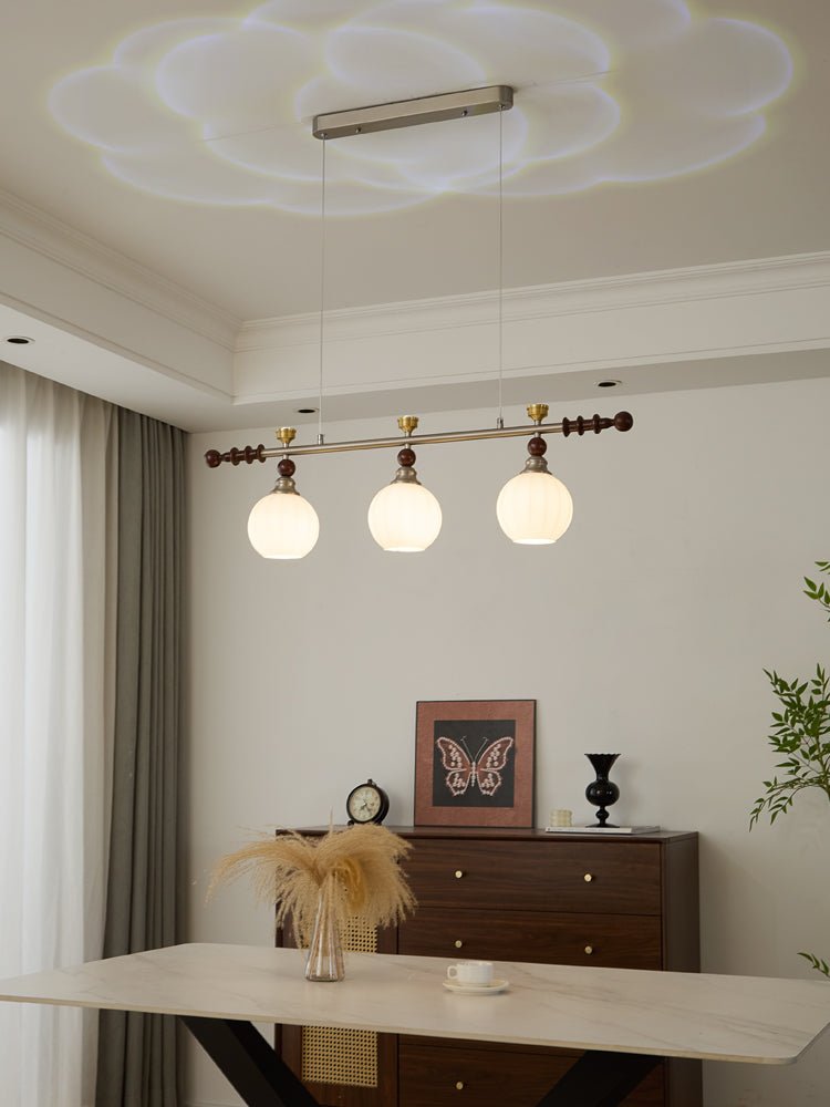 Suspension Estuaire en bois et verre – vue 5