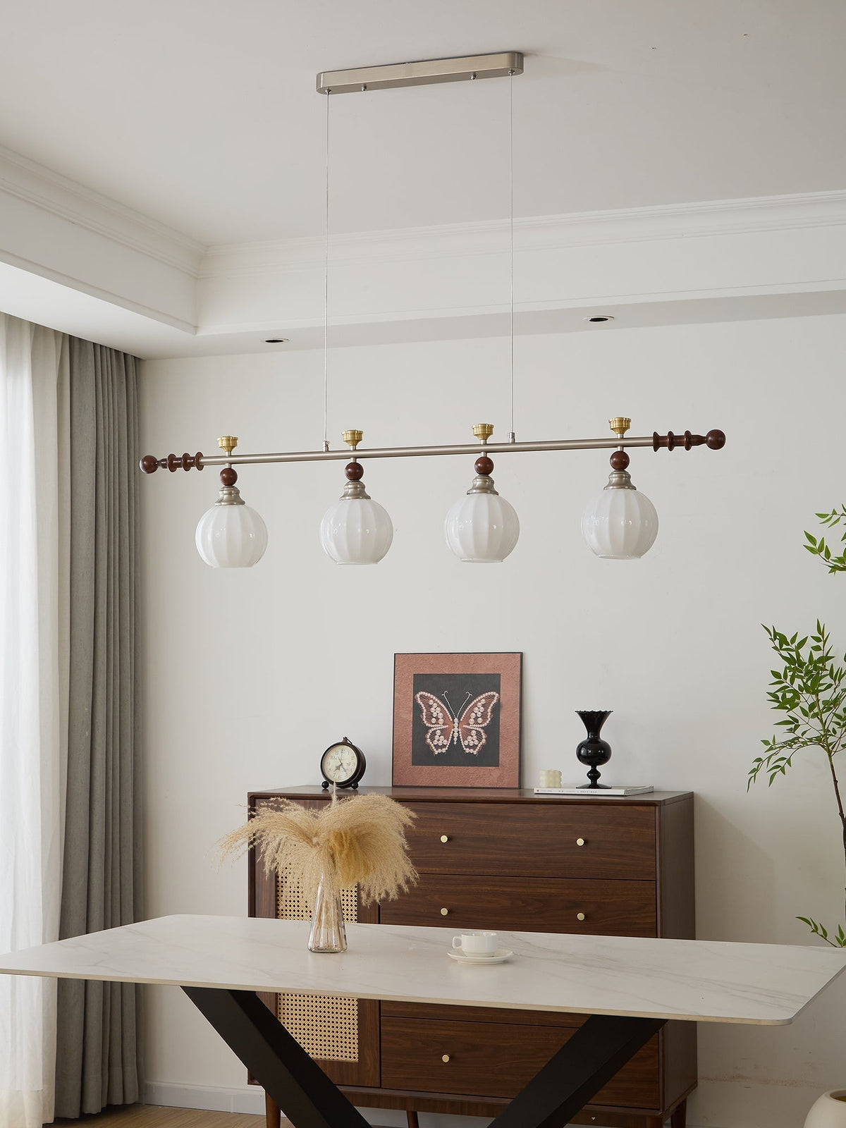 Suspension Estuaire en bois et verre – vue 18