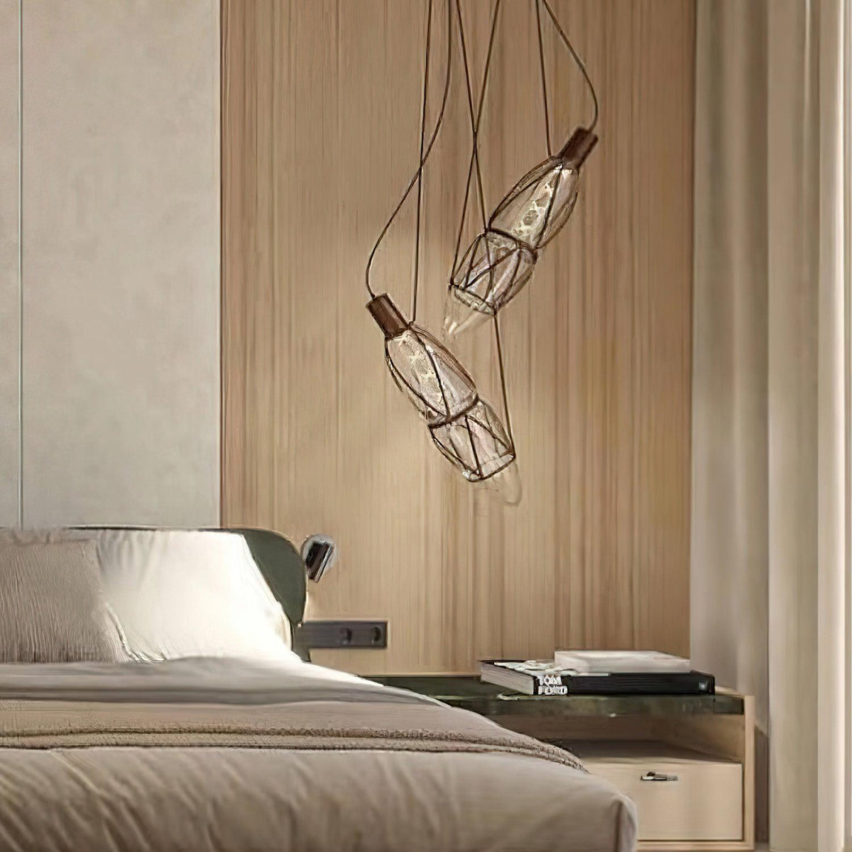 Suspension Cabourg en verre et métal – vue 30