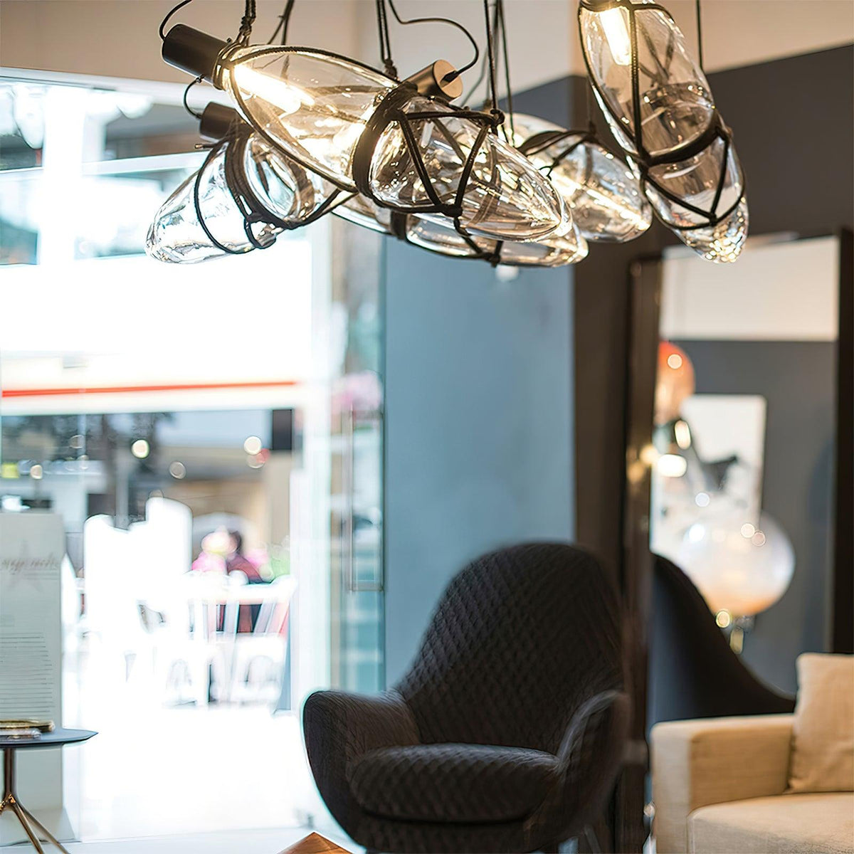 Suspension Cabourg en verre et métal – vue 20