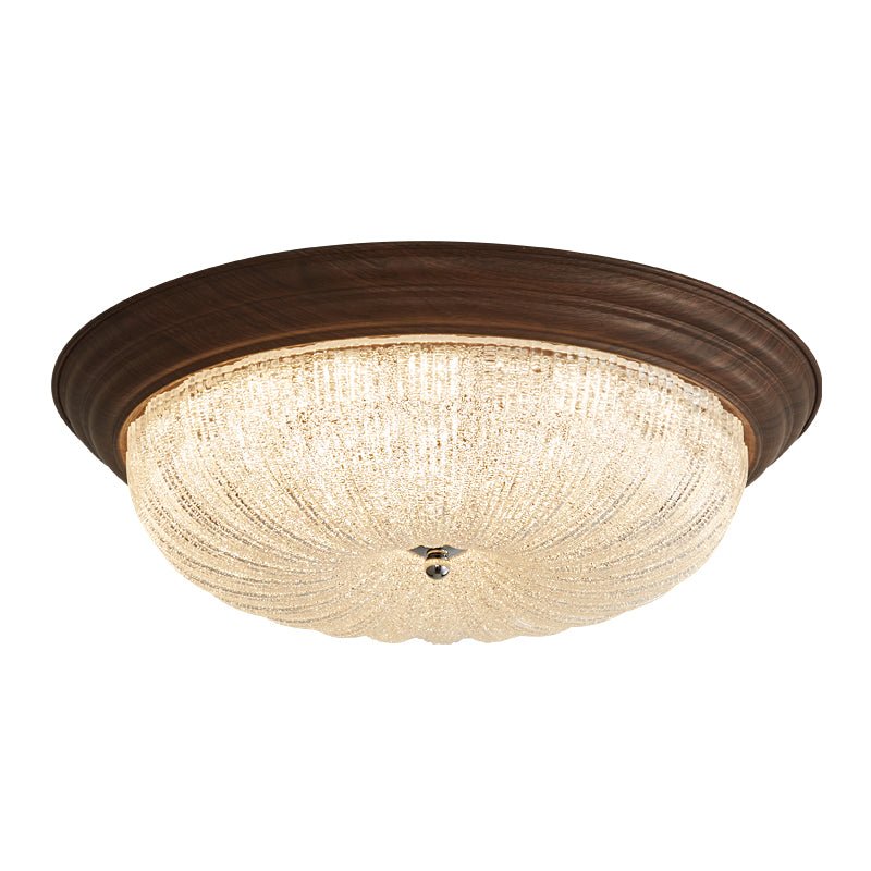 Plafonnier Nacre en verre et noyer – vue 12
