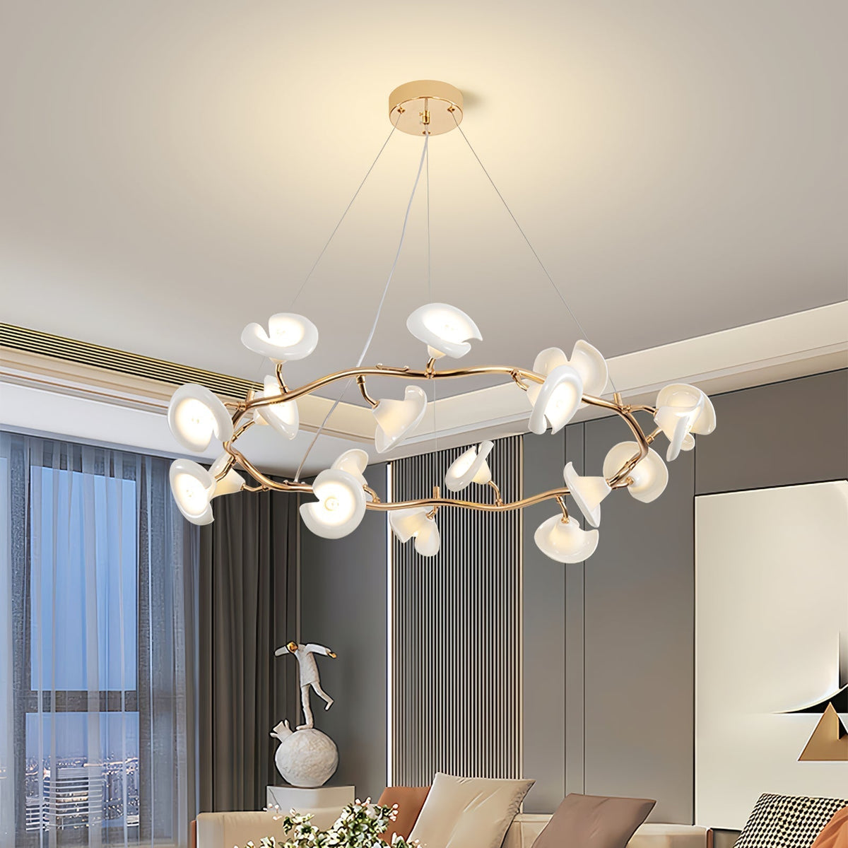 Lustre Escale en céramique et fer – vue 4
