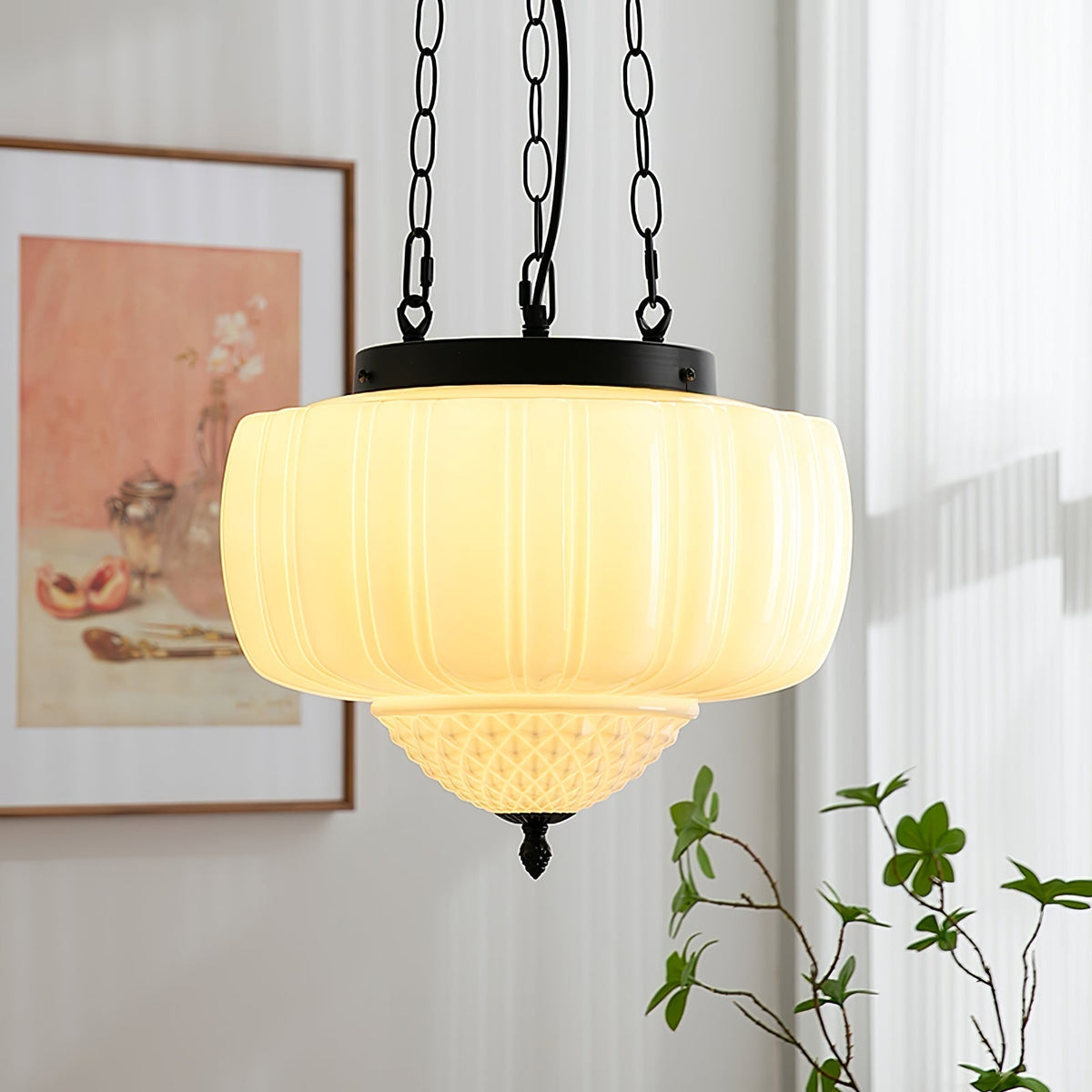 Suspension Troubadour en verre et métal – vue 4