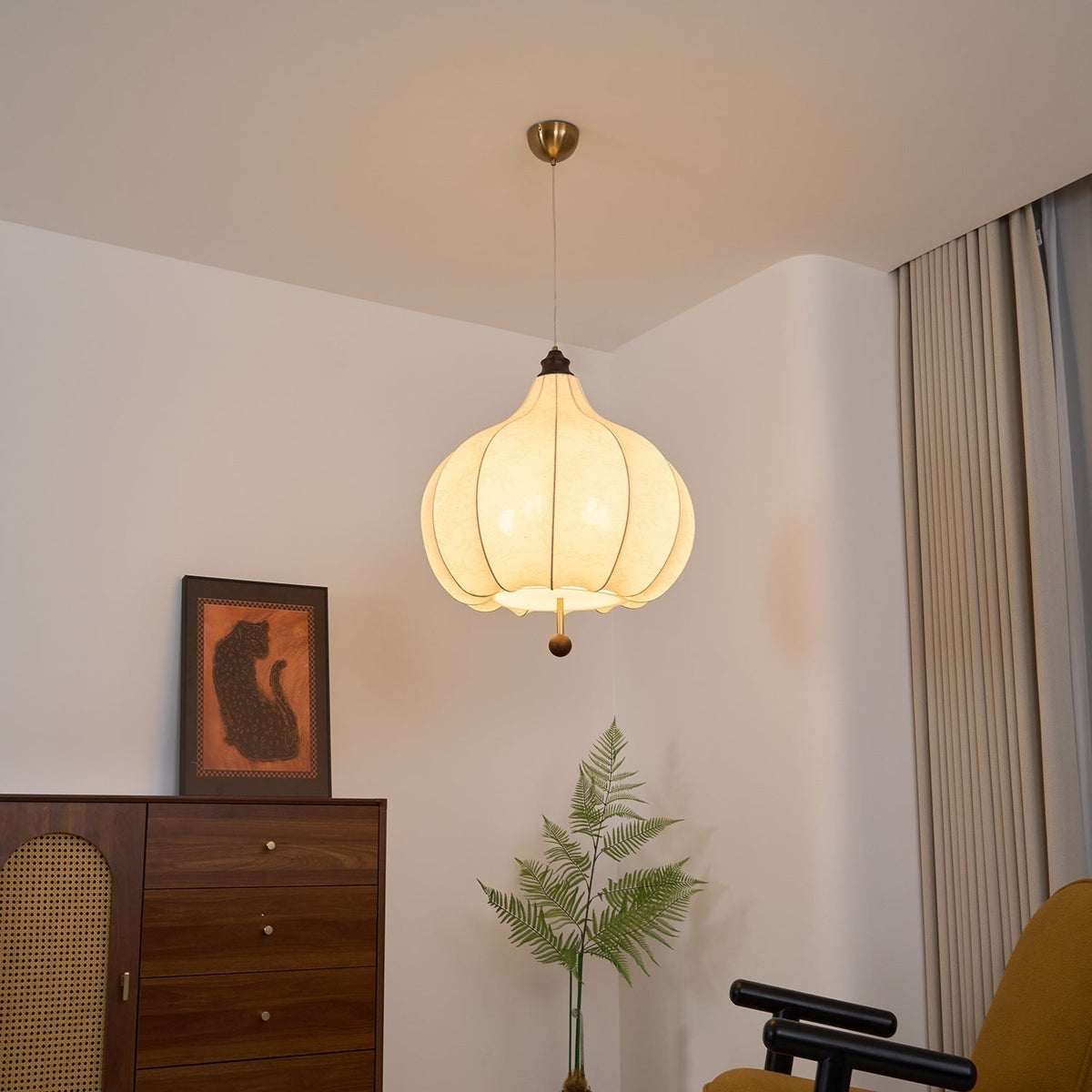 Suspension Azurine en bois et tissu – vue 21