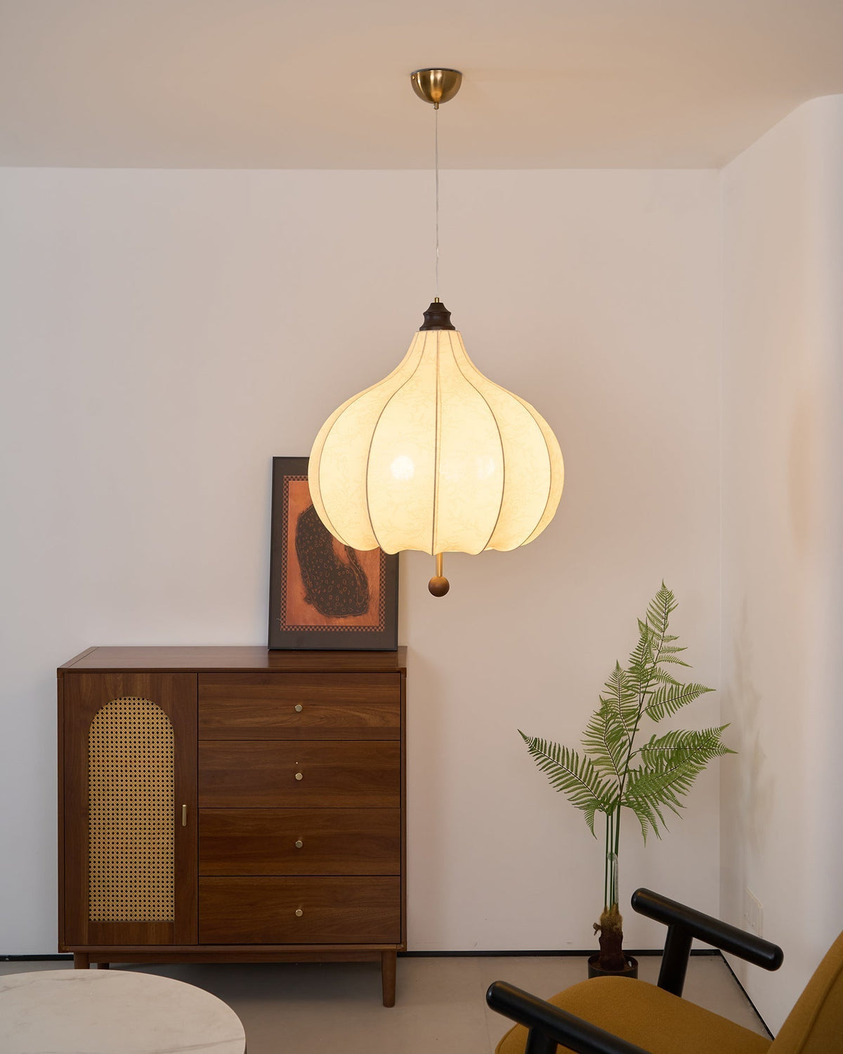 Suspension Azurine en bois et tissu – vue 9