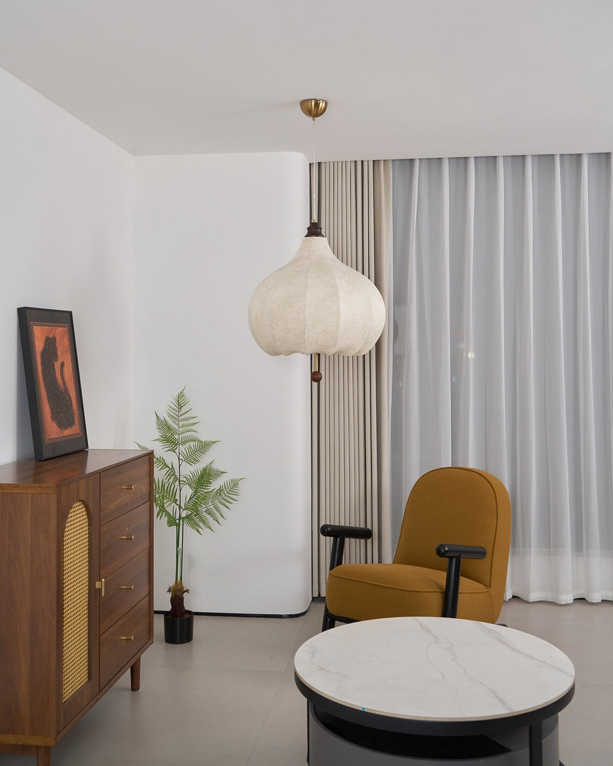 Suspension Azurine en bois et tissu – vue 13