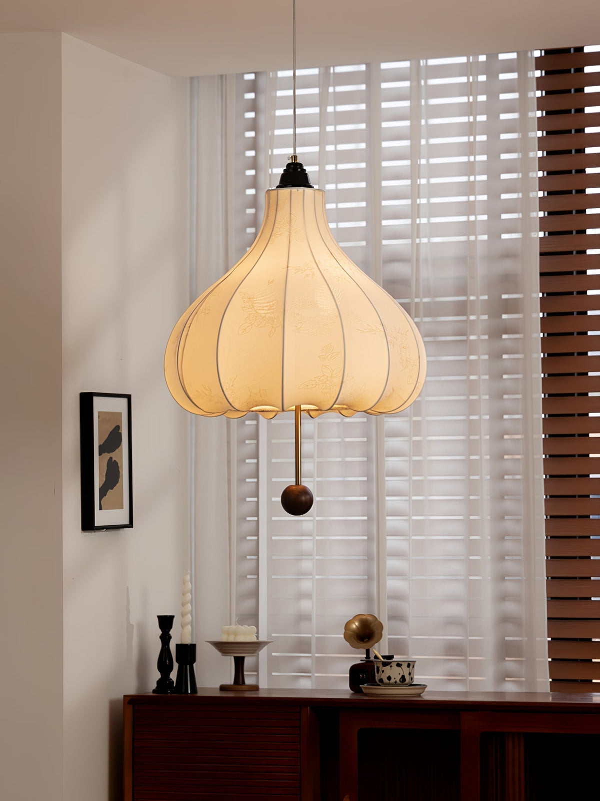 Suspension Azurine en bois et tissu – vue 32