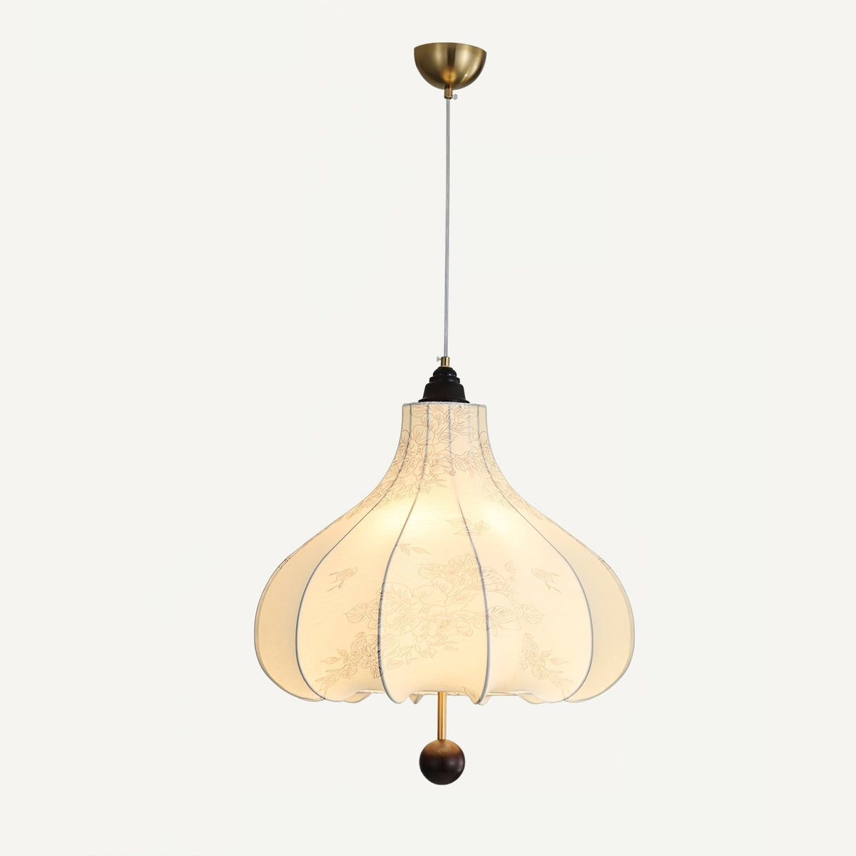 Suspension Azurine en bois et tissu – vue 6