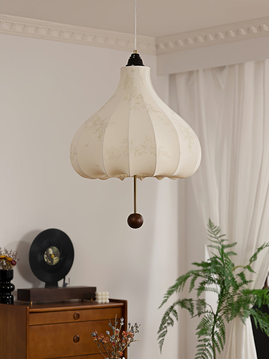 Suspension Azurine en bois et tissu – vue 3