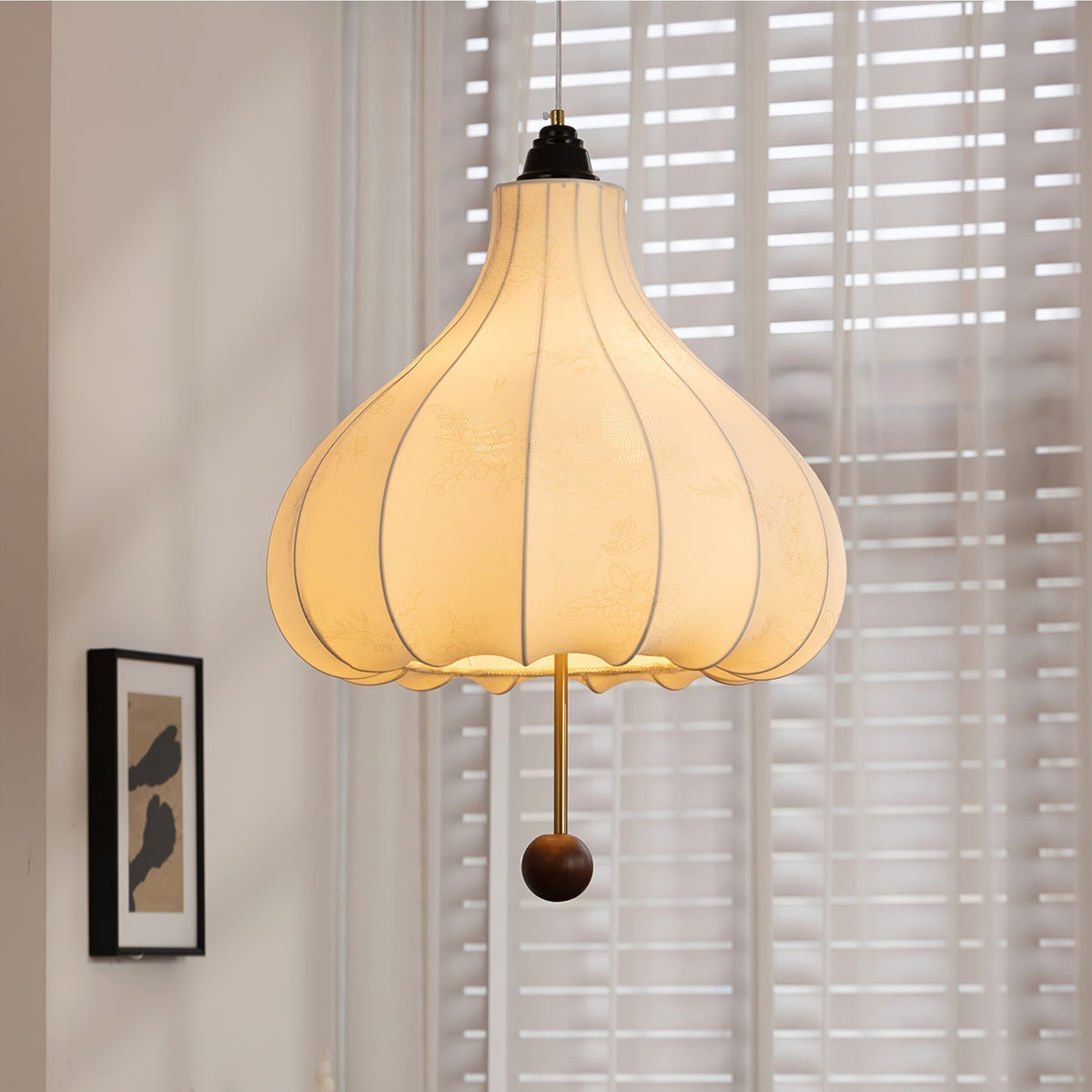 Suspension Azurine en bois et tissu – vue 16