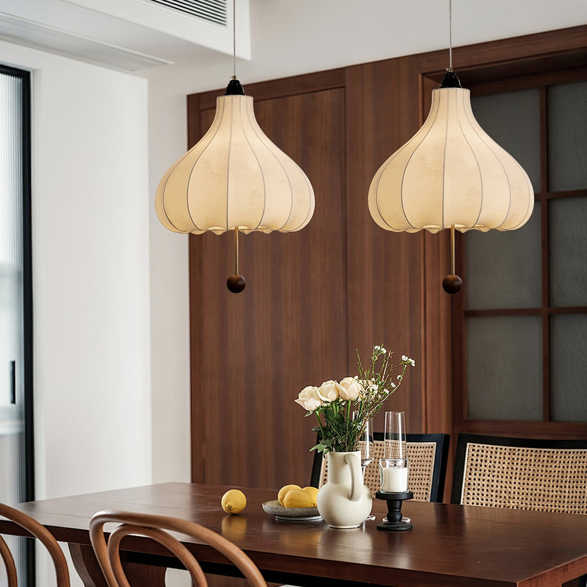 Suspension Azurine en bois et tissu – vue 22