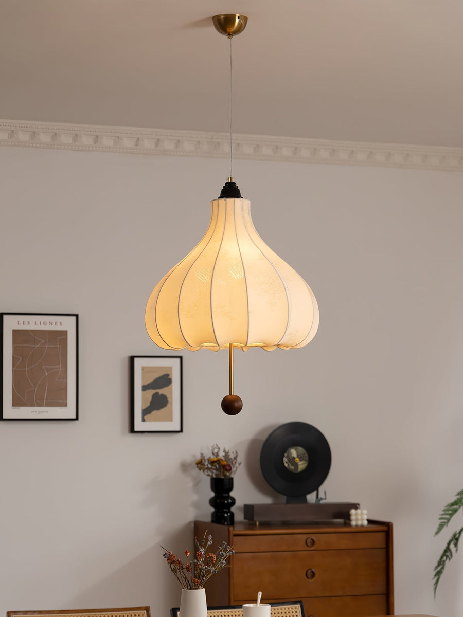 Suspension Azurine en bois et tissu – vue 5