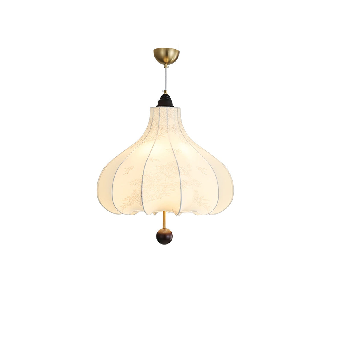 Suspension Azurine en bois et tissu – vue 7