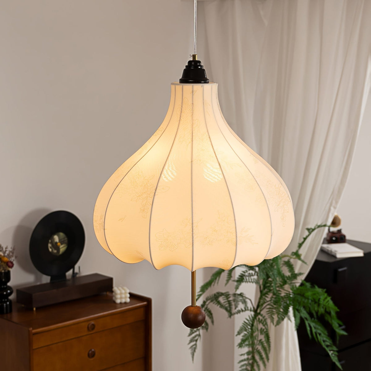 Suspension Azurine en bois et tissu – vue 24