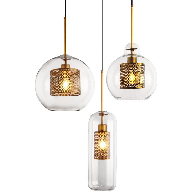 Suspension Nénuphar en verre et métal – vue 10