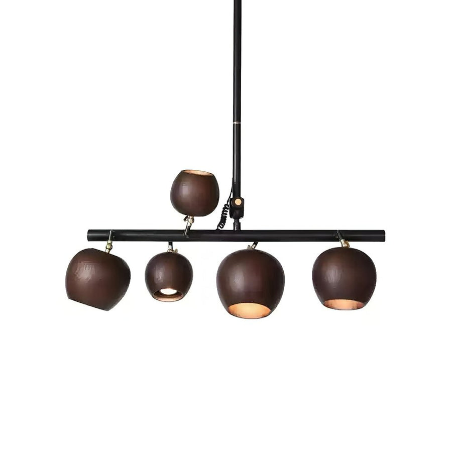 Lustre Avril en bois et fer – vue 2