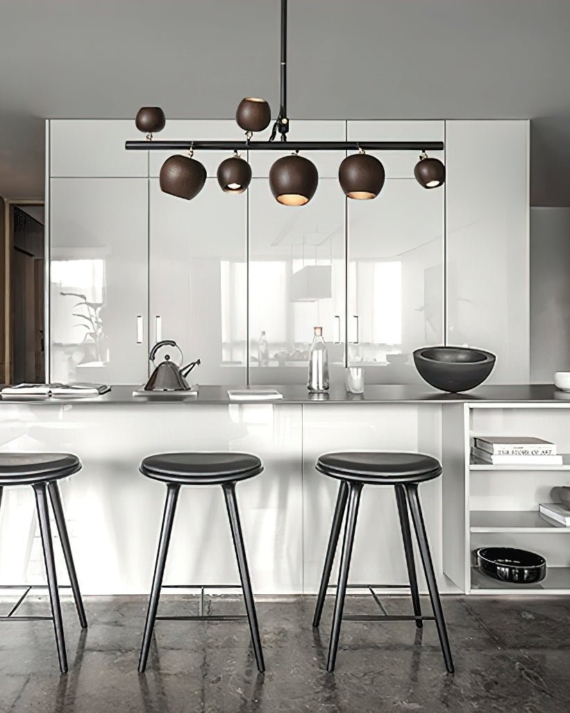 Lustre Avril en bois et fer – vue 25