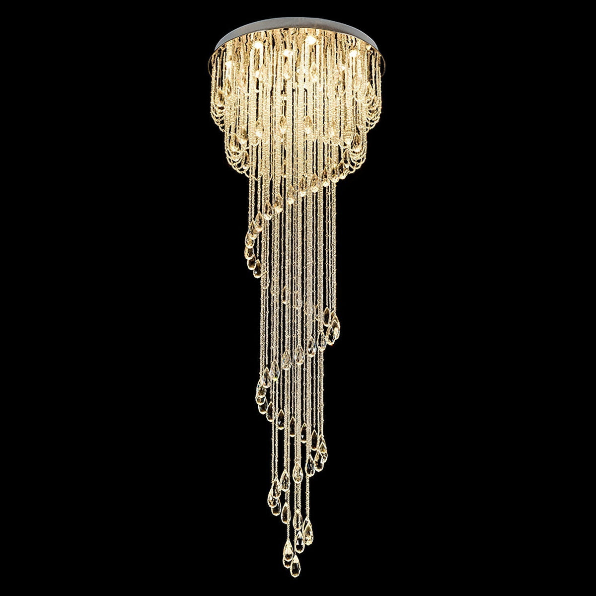 Lustre Rubis en cristal et métal – vue 7