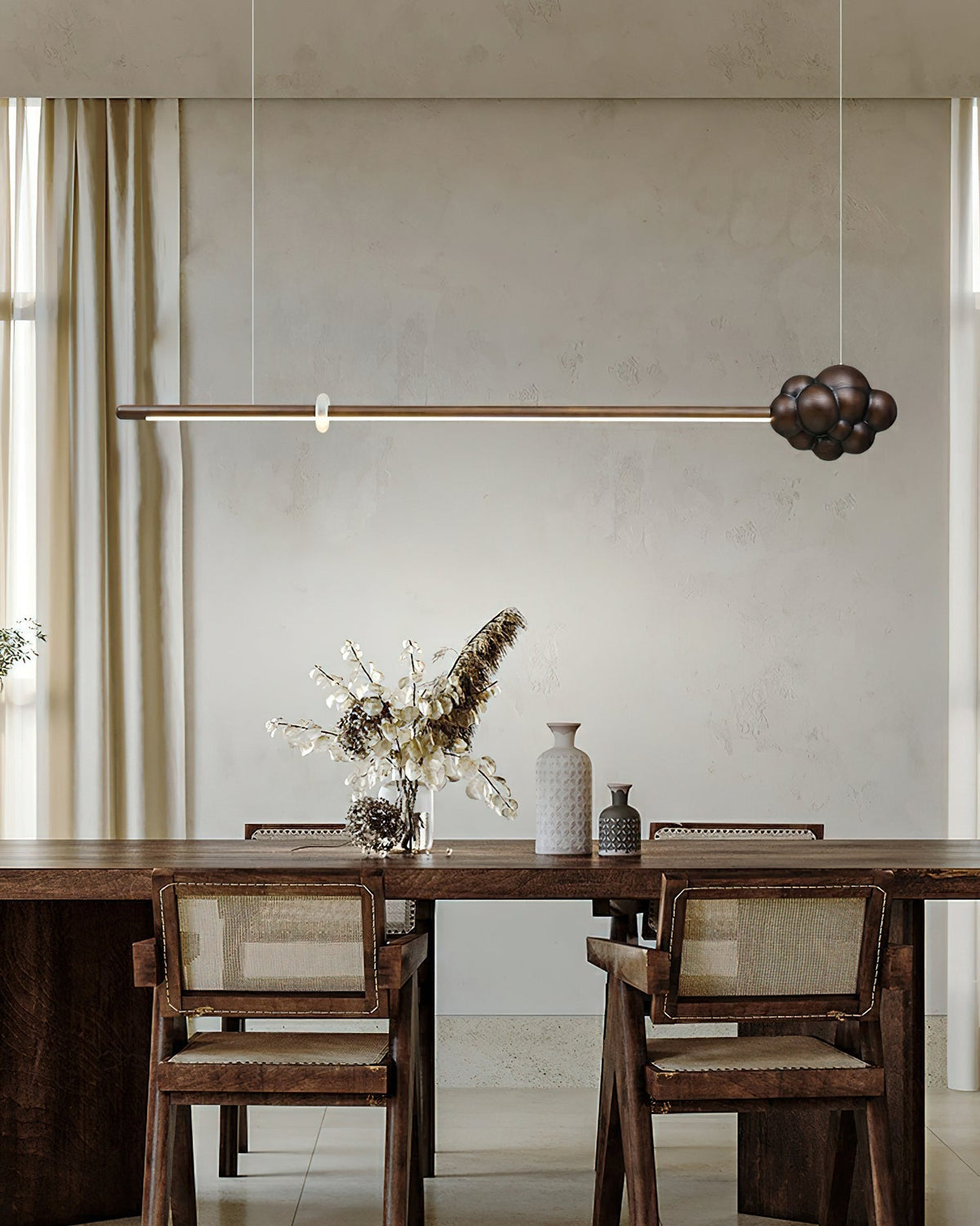 Lustre Léonie en bois et métal – vue 21