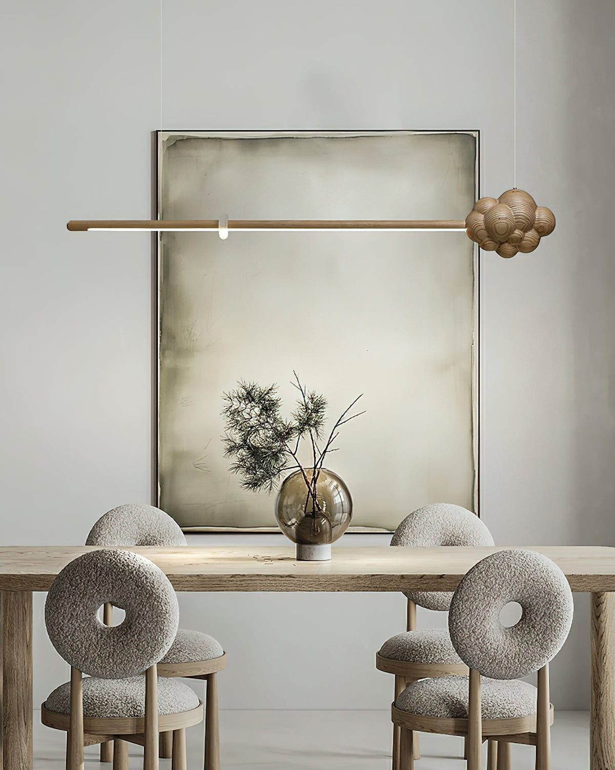Lustre Léonie en bois et métal – vue 20