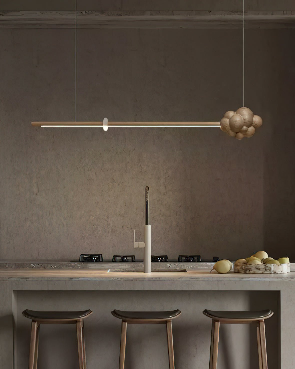 Lustre Léonie en bois et métal – vue 13