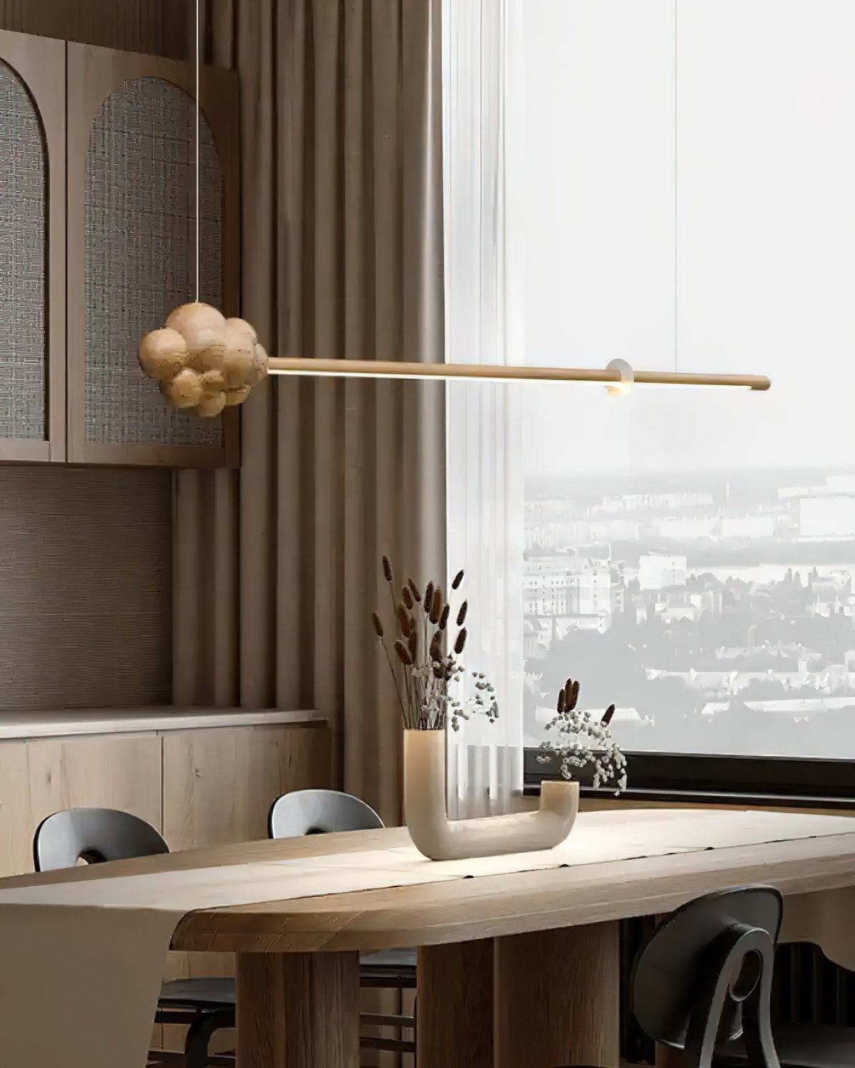 Lustre Léonie en bois et métal – vue 25