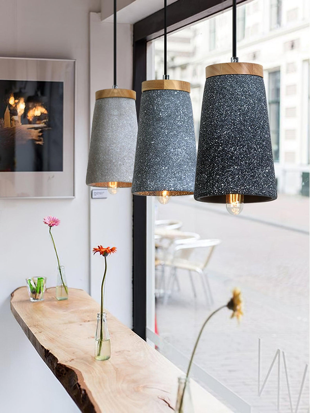 Suspension Flamme en bois – vue 3