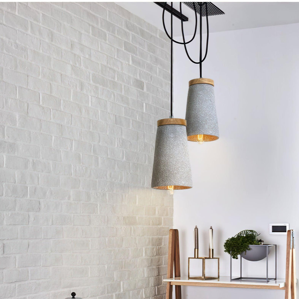 Suspension Flamme en bois – vue 16