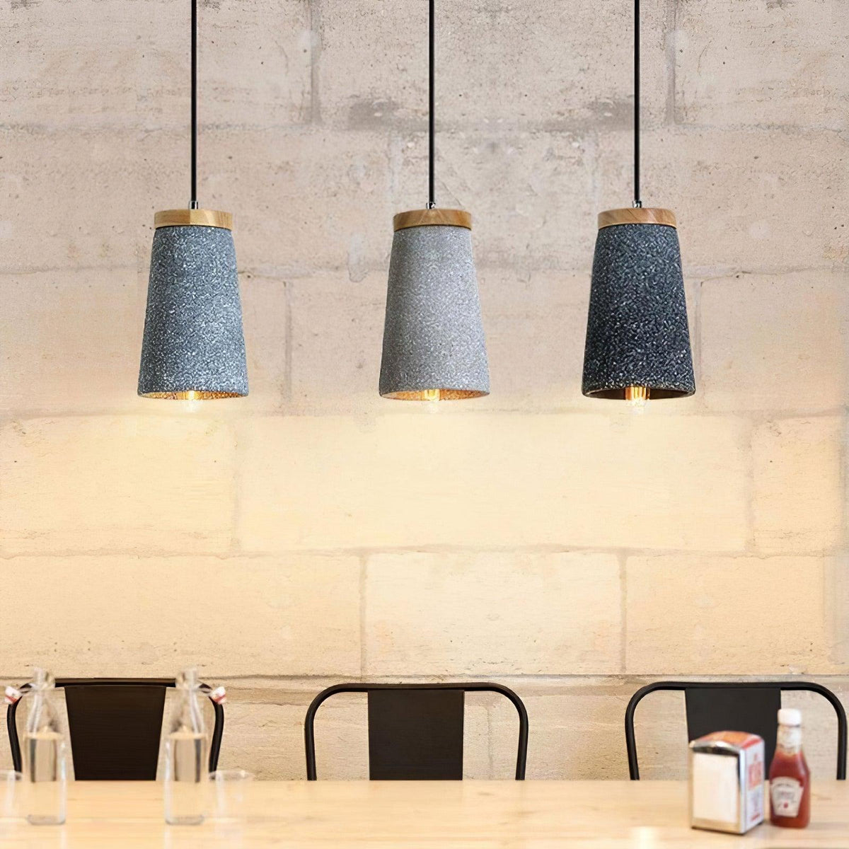 Suspension Flamme en bois – vue 14