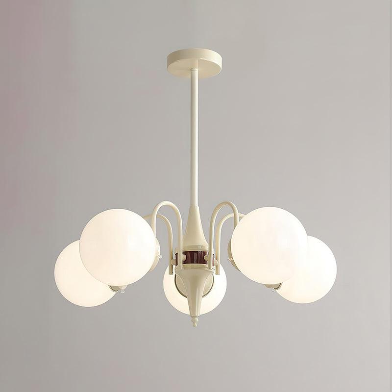 Lustre Loriot en verre et métal – vue 15