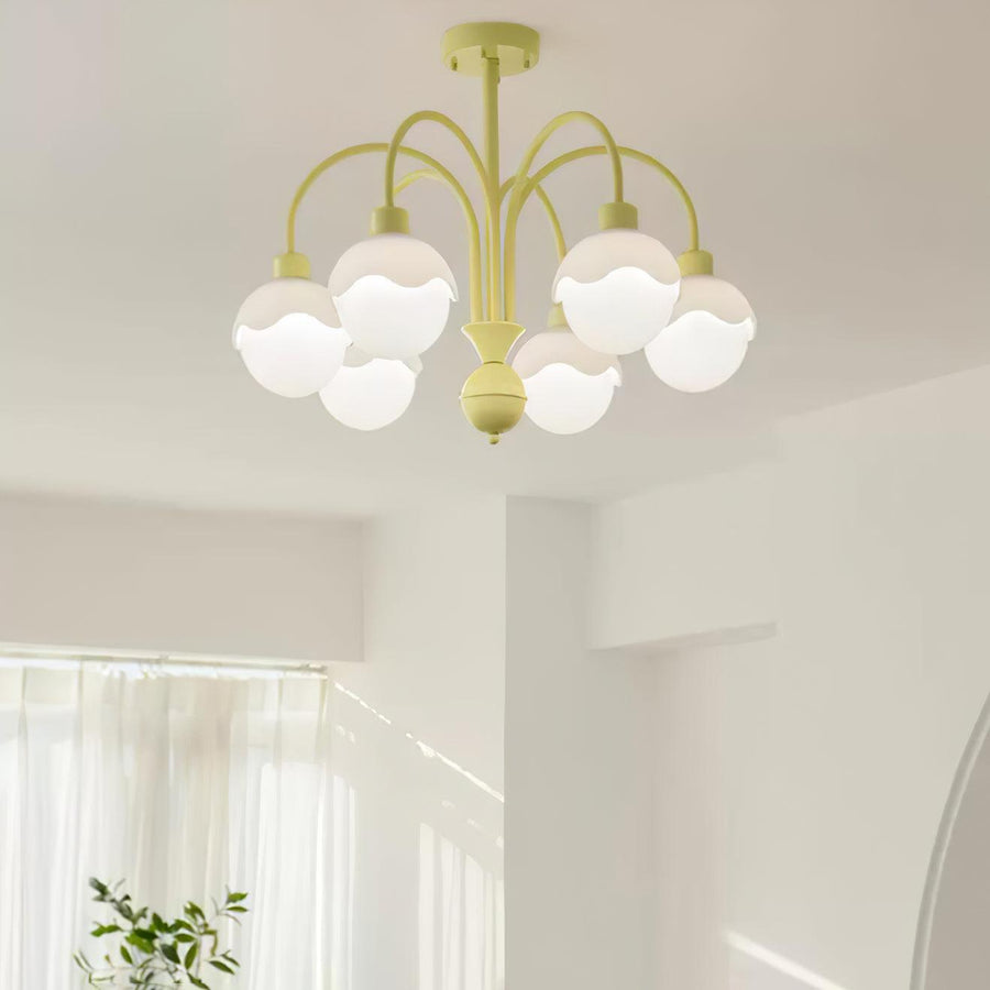 Lustre Euterpe en verre et métal – vue 4