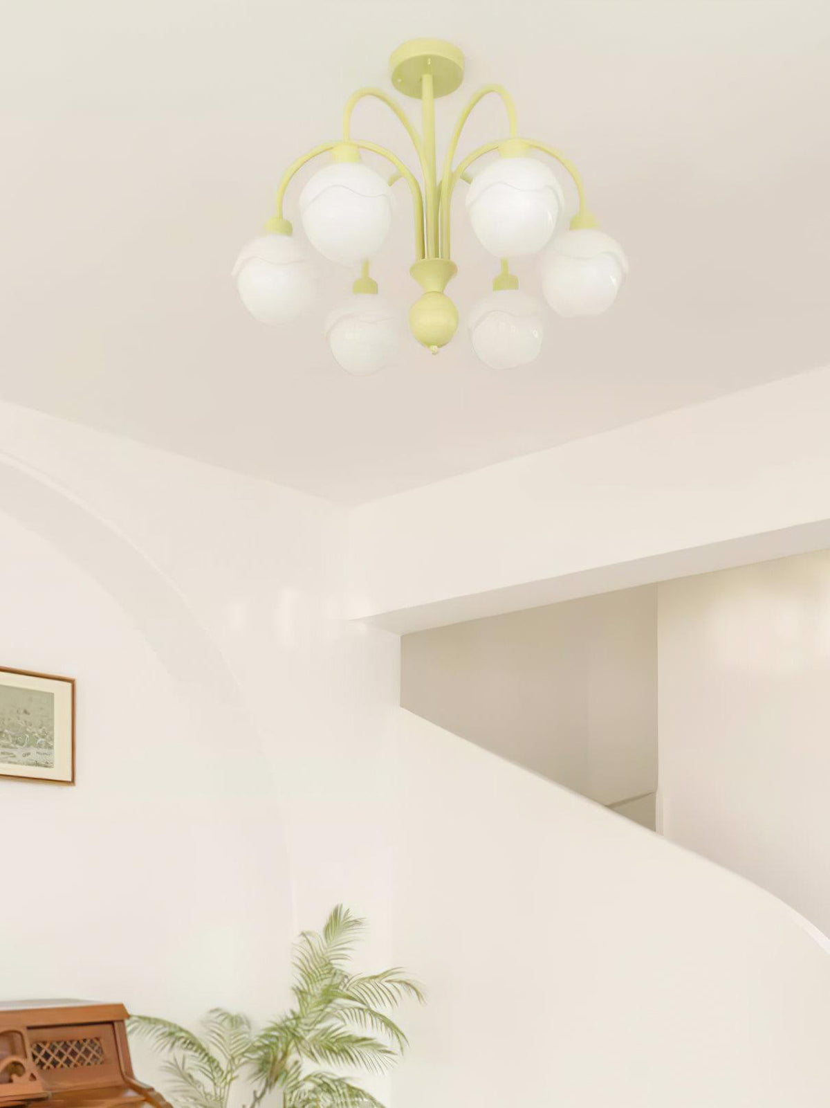 Lustre Euterpe en verre et métal – vue 18
