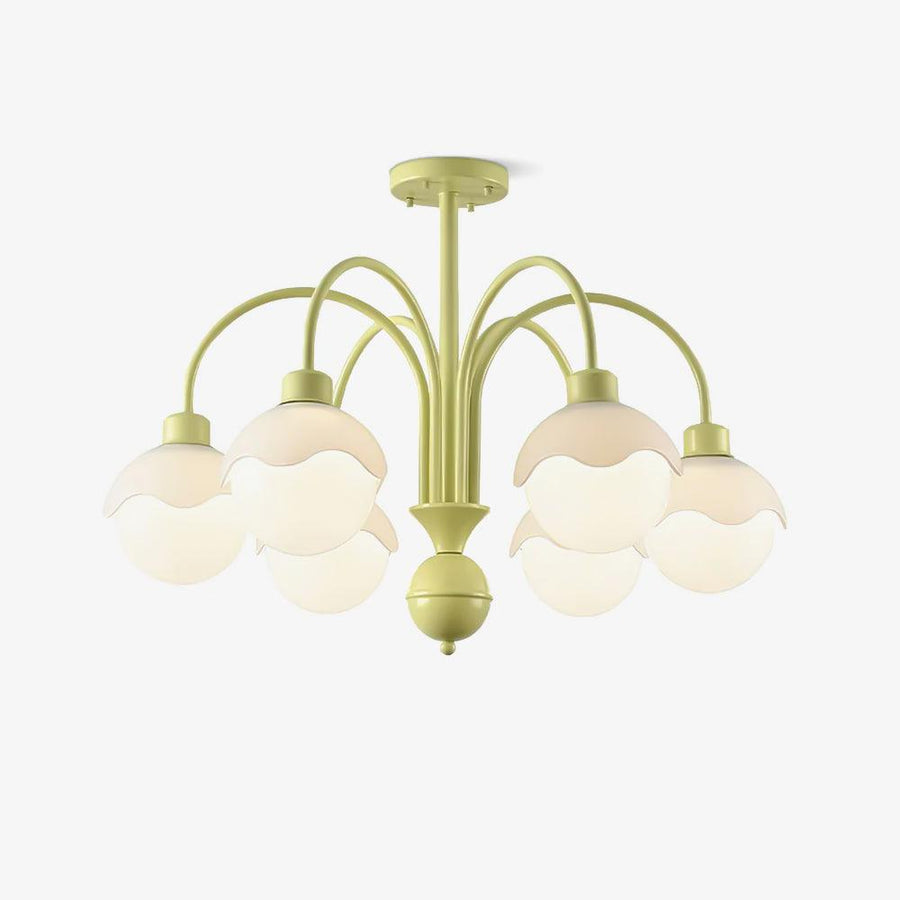 Lustre Euterpe en verre et métal – vue 5