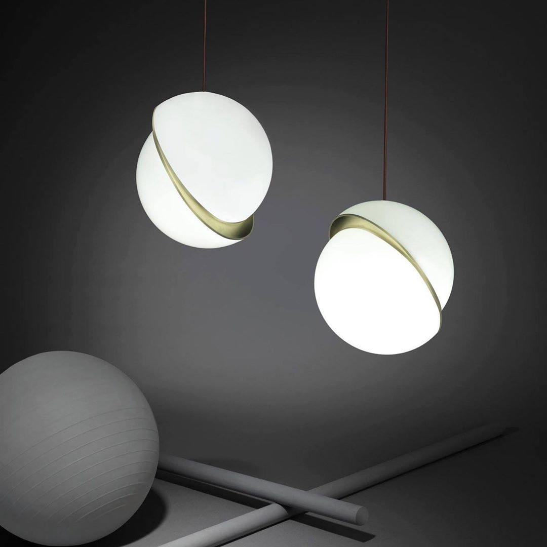 Suspension Amarre en verre et laiton – vue 40